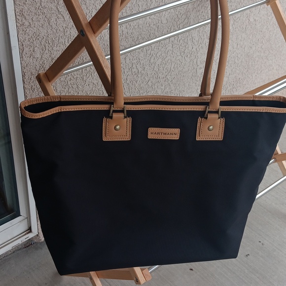 Hartmann Black and Tan Women's Tote Bag - Picture 5 of 12